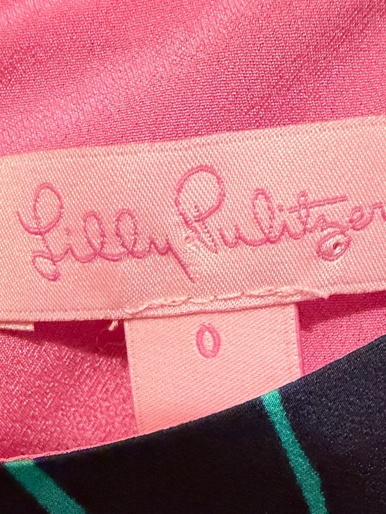 Lilly Pulitzer Navy & Teal Leaf-Print Mini Dress - Picture 3 of 3